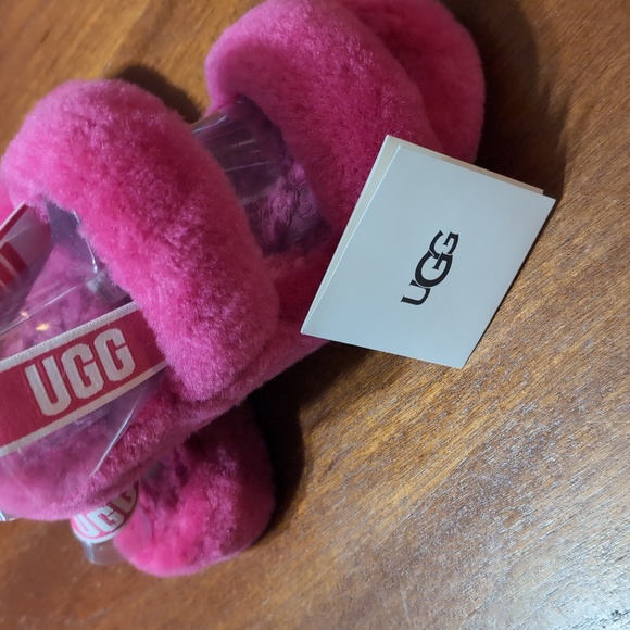 Uggs Oh yeah! Hot pink fluffy slippers - Picture 6 of 9